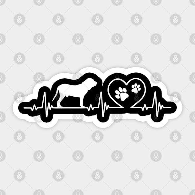 Fila brasileiro Lover Heartbeat Sticker by Barking Boutique